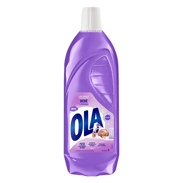 LAVA-ROUPAS LÍQUIDO LAVANDA OLA BEBÊ FRASCO 1L