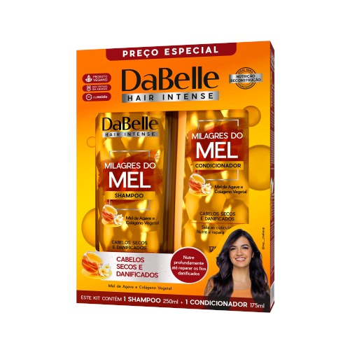 KIT DABELLE SHAMPOO 250ML + CONDICIONADOR 175ML MEL