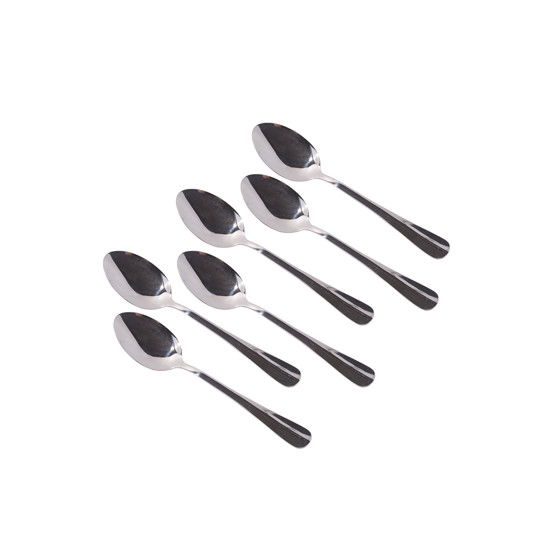 Conjunto Lyor com 6 colheres para mesa de aço inox