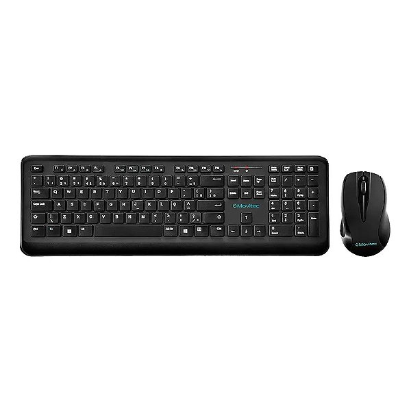 Combo Teclado e Mouse sem Fio Movitec 90001-01