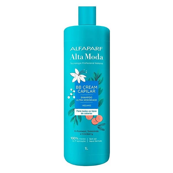 Shampoo Ultra Sedosidade Vegano Alta Moda Bb Cream Frasco 1L