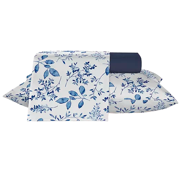 Jogo de Cama Teka Casal Diamante estampado 2,20X2,50 4 peças