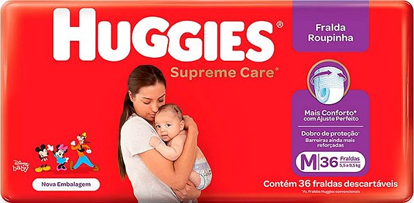 Fralda Huggies Roupinha Supreme Care Mega M