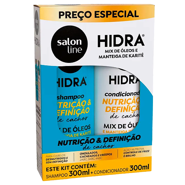 Kit Salon Line Shampoo + Condicionador Hidra 300ml