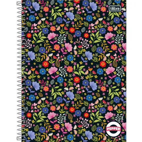 Caderno Espiral Capa Dura Universitário Tilibra 12 Matérias Pepper 192 Folhas
