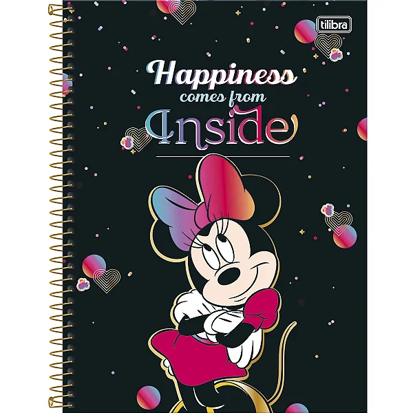 Caderno Minnie Tilibra 12 matérias 192 folhas