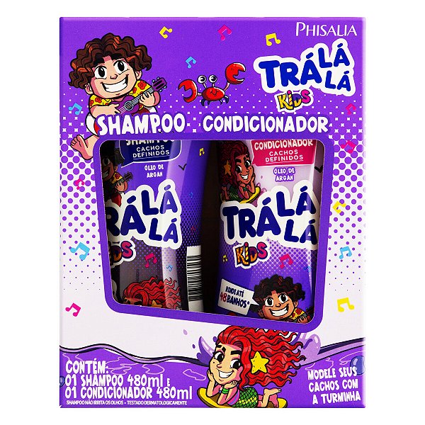 Kit Shampoo + Condicionador Trá Lá Lá Kids Cachos Definidos 480ml