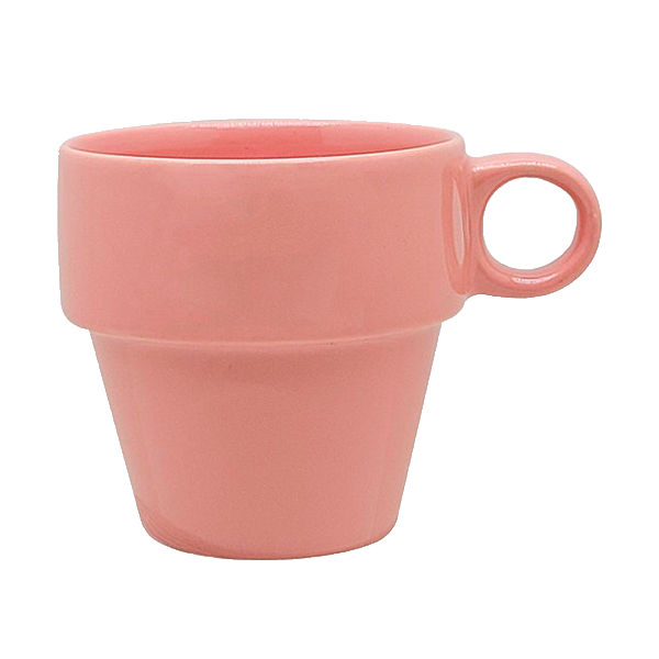 Xícara Lyor Para Café Cerâmica Rosa 210ml