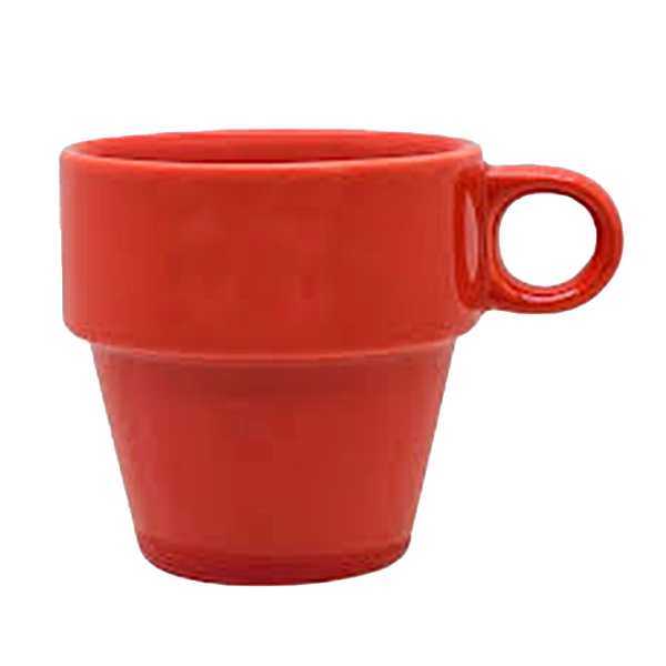 Xícara Lyor Para Café Cerâmica Vermelha 210ml