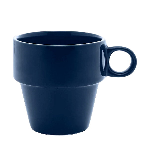 Xícara Lyor Para Café Cerâmica Azul Marinho 210ml