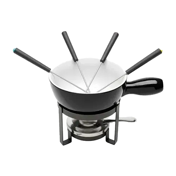 Aparelho Para Fondue Lyor 6874 8 Peças Cerâmica Preto