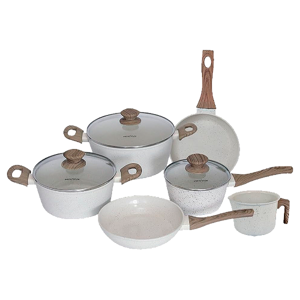 Conjunto Panela Mimo 6 Peças Cook Marmol