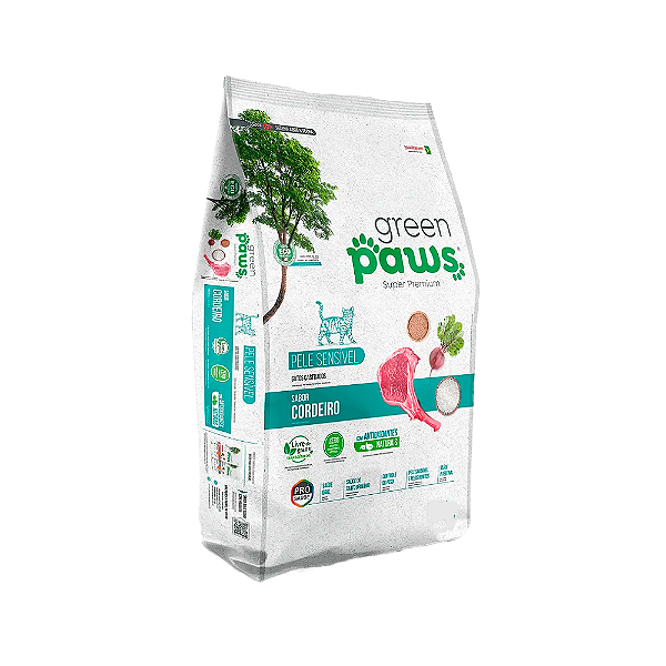 Ração Green Paws Cordeiro Gatos Castrados 1,5KG