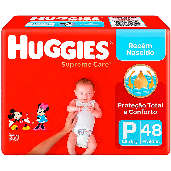 Fralda Huggies P Com 48 Supreme Care