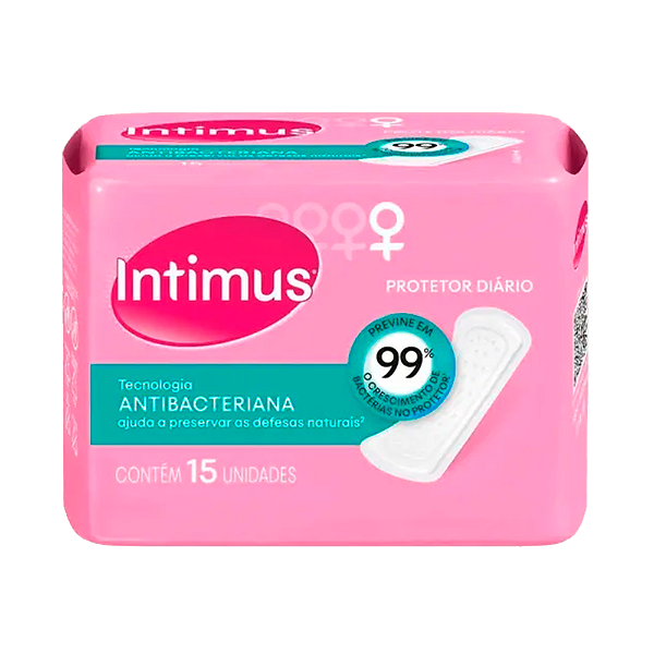 Protetor Diário Intimus  Antibacteriano Com 15