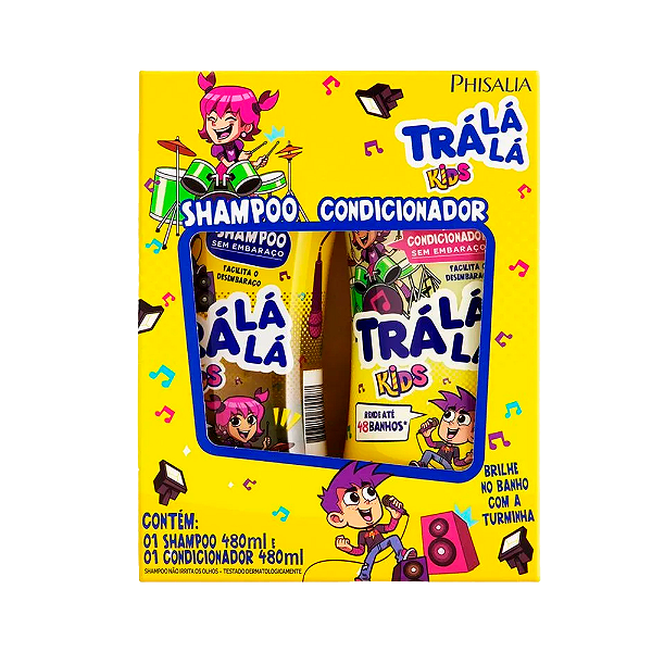 Kit Tra La L Kids Shampoo + Condicionador 480ml Sem Embaraço