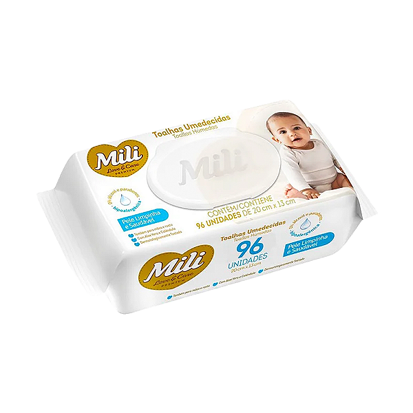 Lenço Umedecido Mili Premium Com 96