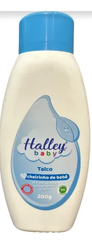 Talco Halley Baby Infantil Cheirinho de Bebê Azul 200G