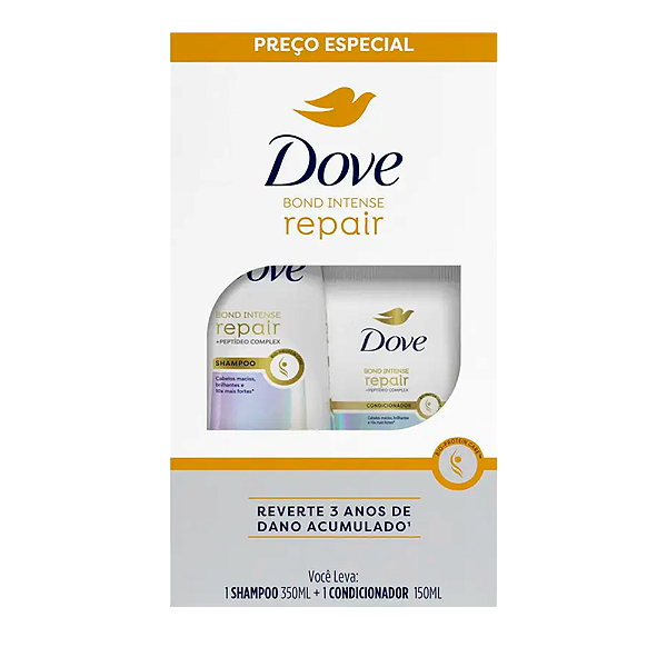 Kit Dove Shampoo 350ml + Condicionador 150ml Bond Intense