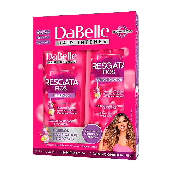 Kit Dabelle Shampoo 250ml + Condicionador 175ml Resgata Fios