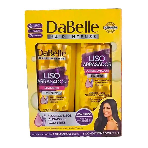 Kit Dabelle Shampoo 250ml + Condicionador 175ml Liso Arrasador
