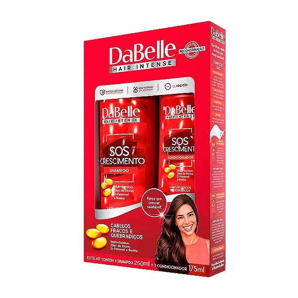 Kit Dabelle Shampoo 250ml + Condicionador 175ml Sos Crescimento