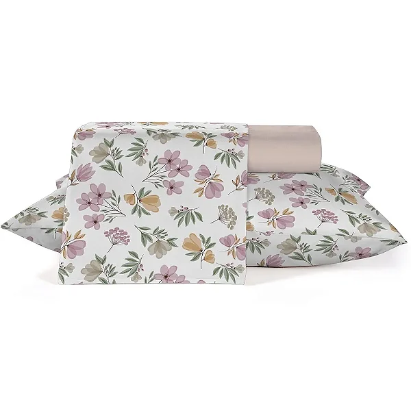Jogo De Cama Teka 140X220 3 Peças Crystal Primavera