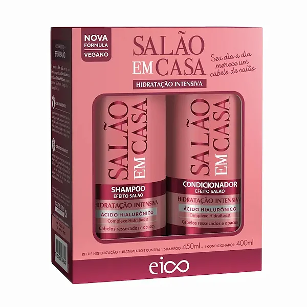 Kit Eico Shampoo 450ML + Condicionador 400ML Hidratação Intensiva