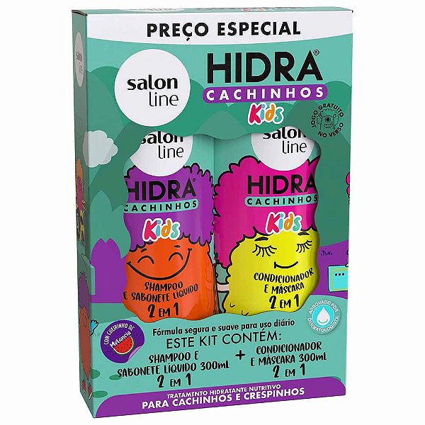Kit Salon Line Shampoo + Condicionador 300ML Kids Hidra Cachinhos