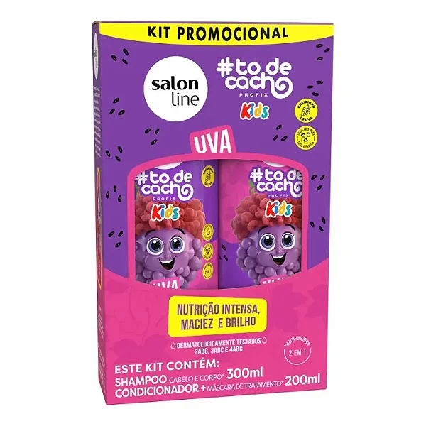 Kit Salon Line Shampoo 300ML + Condicionador 200ML Uva