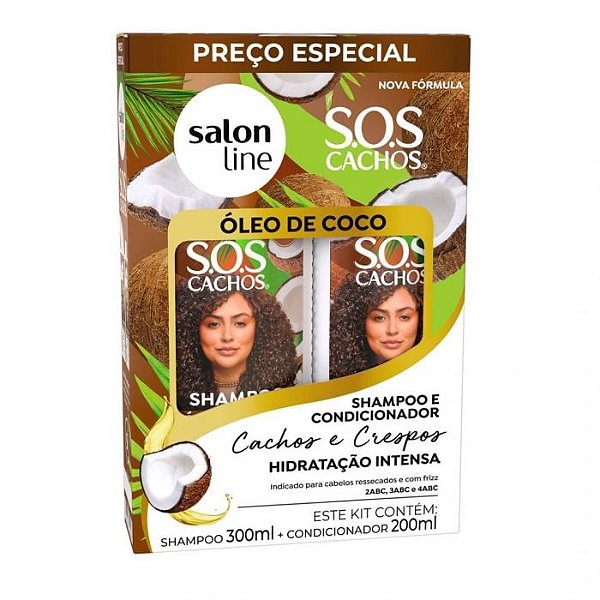 Kit Salon Line Shampoo 300ML + Condicionador 200ML Óleo de Coco| Casa Vieira