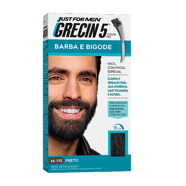 Grecin 5 Color Gel Barba Preto 28G