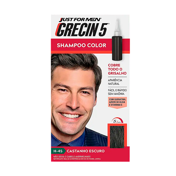 Grecin 5 Shampoo Color Castanho Escuro