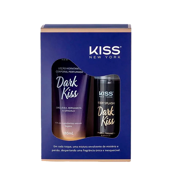 Kit Loção Hidratante + Body Splash Kiss Dark