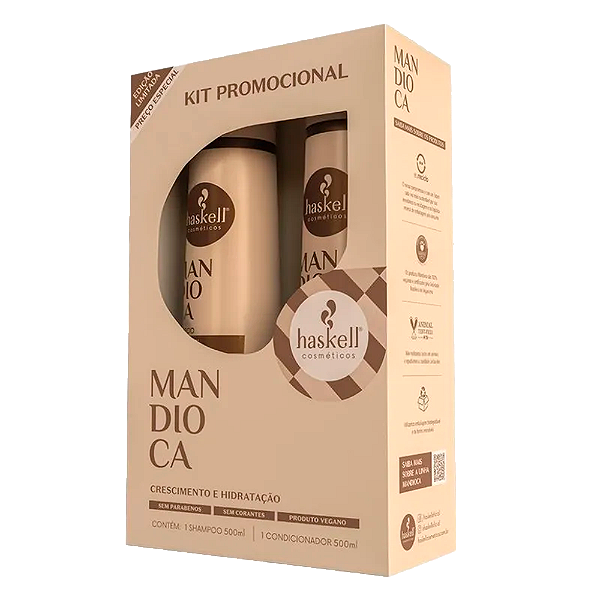 Kit Haskell Shampoo + Condicionador Mandioca 500ml