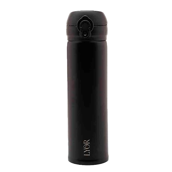 Garrafa Térmica Lyor Inox Preta 410ML