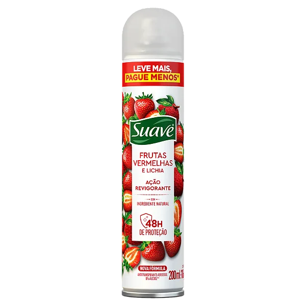 Desodorante Aerosol Suave Frutas Vermelhas Lichia 200ML