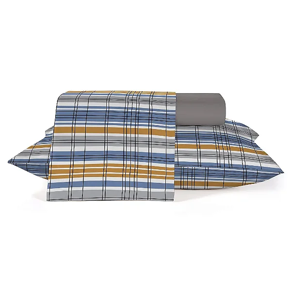 Jogo De Cama Teka 200X220 4 Peças Crystal Estampado