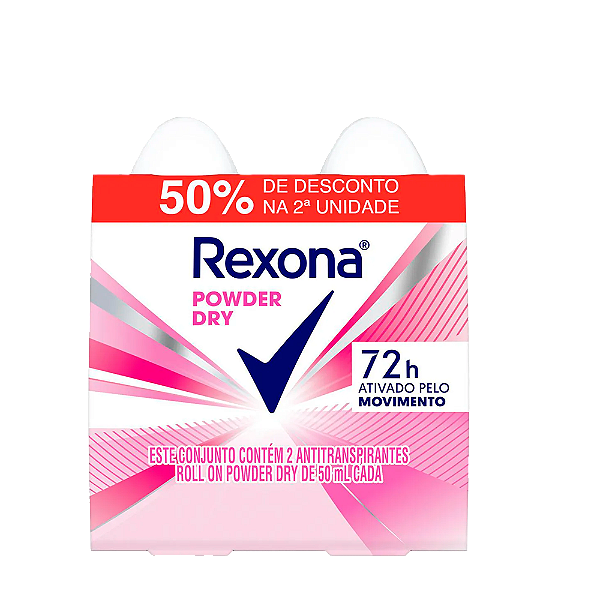 Desodorante Roll-On Rexona Com 2 Power Dry 50ML