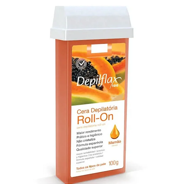 Cera Depilatória Depilflax Mamão Refil 100G