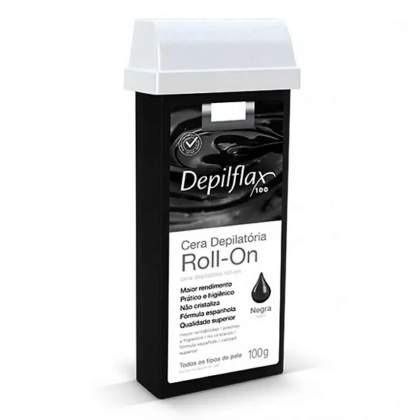 Cera Depilatória Depilflax Negra Refil 100G