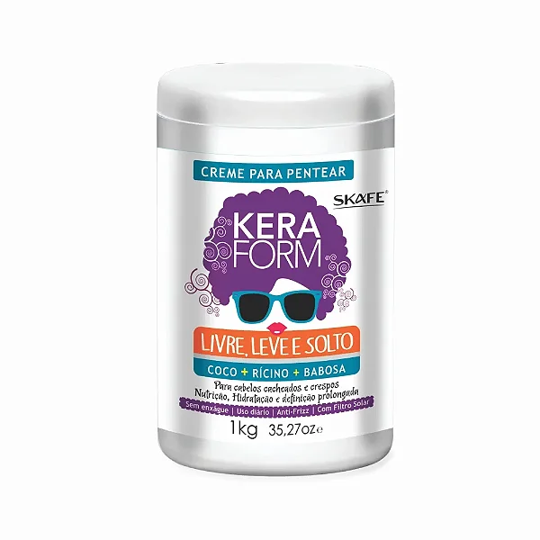 Creme De Pentear Keraform Coco + Rícino + Babosa 1KG