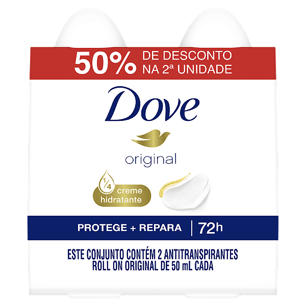 Desodorante Roll-On Dove Com 2 Original 50ML