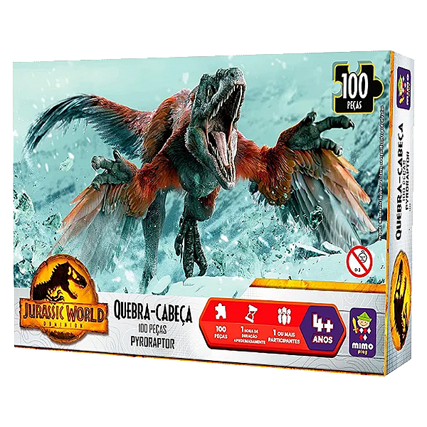 Quebra Cabeça Mimo Toys Jurassic 100 Peças