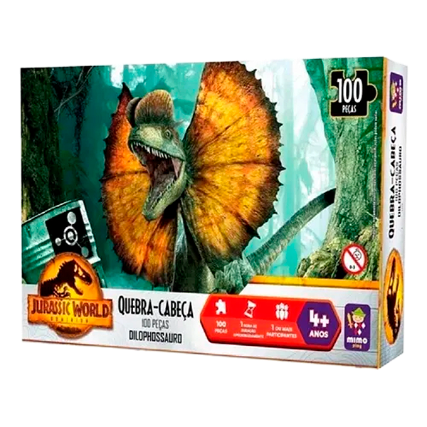Quebra Cabeça Mimo Toys 2086 100 Peças Jurassic