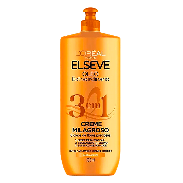 Creme De Tratamento Elseve 3X1 Óleo Extraordinário 500ML