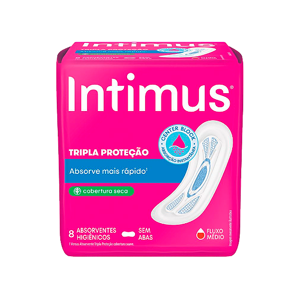 Absorvente Intimus Com 8 Seca Sem Abas