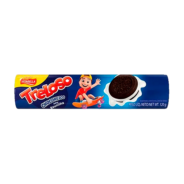 Biscoito Treloso Recheado Chocoresco Baunilha 120G