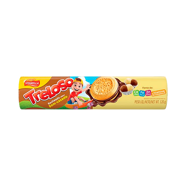 Biscoito Treloso Recheado Bem Casado 120G