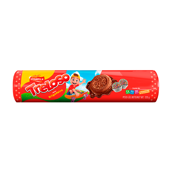 Biscoito Treloso Recheado Brigadeiro 120G